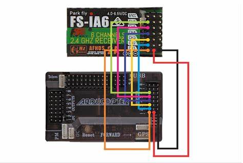 APM and FSi6 Receiver circuit diagram quadcopter , robetics robetix