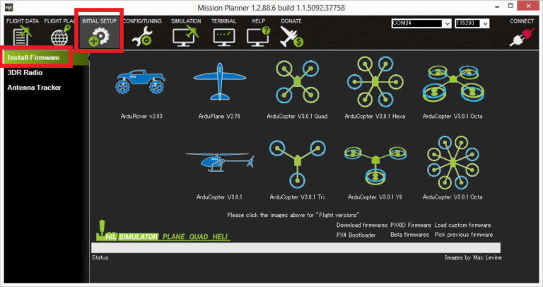 Pixhawk InstallFirmware