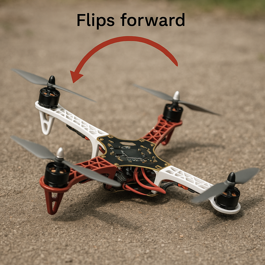 Drone Flips on TakeOff Drone flips over