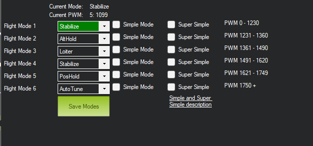 flight modes